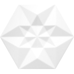 Płytka ceramiczna dekoracyjna Quintessenza ORIGAMI2 bianco matt 26,6x23 – lato 13,3 cm