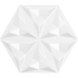 Płytka ceramiczna dekoracyjna Quintessenza ORIGAMI3 bianco matt 26,6x23 – lato 13,3 cm