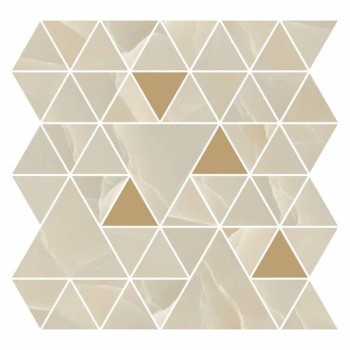 Płytka gresowa Refin PRESTIGIO ONYX BEIGE MOSAICO T LUCIDO R. 30x30 cm