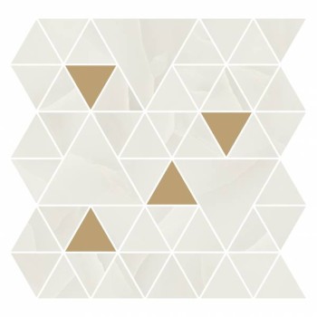 Płytka gresowa Refin PRESTIGIO ONYX WHITE MOSAICO T LUCIDO R. 30x30 cm