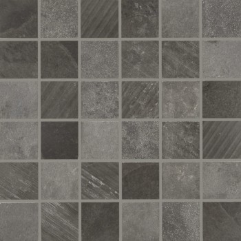 Płytka ceramiczna dekoracyjna Quintessenza Mosaico 4,7x4,7 - 1.9"x1.9" antracite mix 20X20 foglio cm