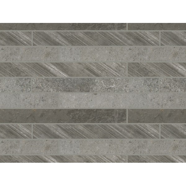Płytka ceramiczna dekoracyjna Quintessenza Muretto 2,3x20 - 0.9"x8" grigio mix 20X20 foglio cm Płytka ceramiczna dekoracyjna Quintessenza Muretto 2,3x20 - 0.9"x8" grigio mix 20X20 foglio cm