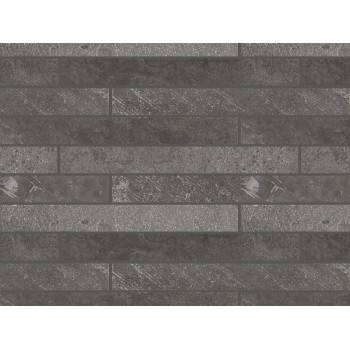 Płytka ceramiczna dekoracyjna Quintessenza Muretto 2,3x20 - 0.9"x8" antracite mix 20X20 foglio cm