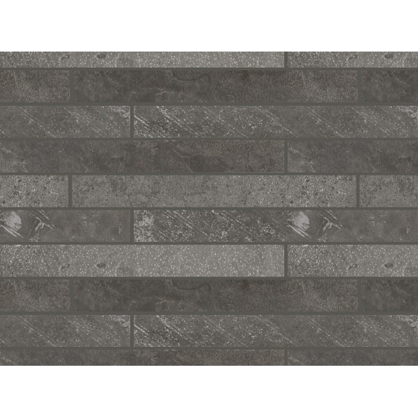 Płytka ceramiczna dekoracyjna Quintessenza Muretto 2,3x20 - 0.9"x8" antracite mix 20X20 foglio cm Płytka ceramiczna dekoracyjna Quintessenza Muretto 2,3x20 - 0.9"x8" antracite mix 20X20 foglio cm
