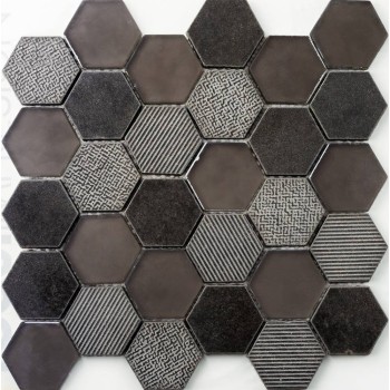 Grespania Bellver Musa Exagono Negro 26,4x27,4 cm/10 mm