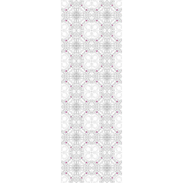 Wall Art Orginals Baroque Grey_Rose 100x300cm Wall Art Orginals Baroque Grey_Rose 100x300cm