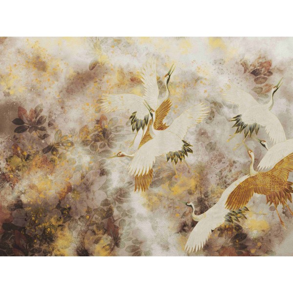 Wall Art Orginals Beige Tsuru 400x300cm Wall Art Orginals Beige Tsuru 400x300cm