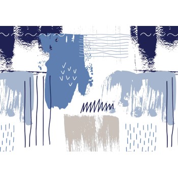 Wall Art Orginals Blue Abstraction 424x300cm