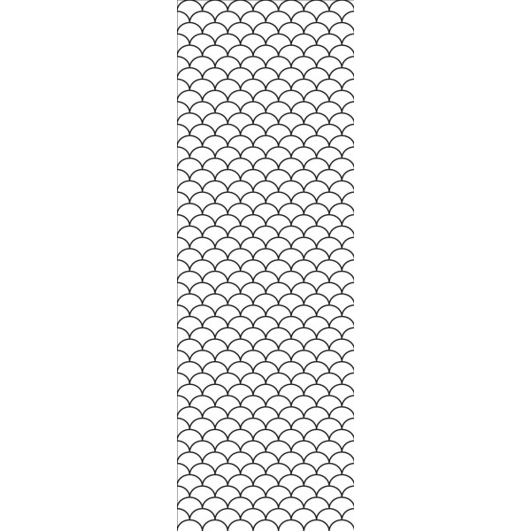 Wall Art Orginals Fishscale Czarna Fuga 100x300cm Wall Art Orginals Fishscale Czarna Fuga 100x300cm