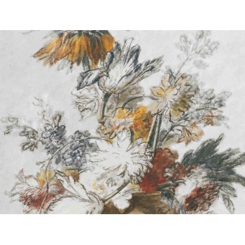Wall Art Orginals Grey Classic Flower 400x300cm