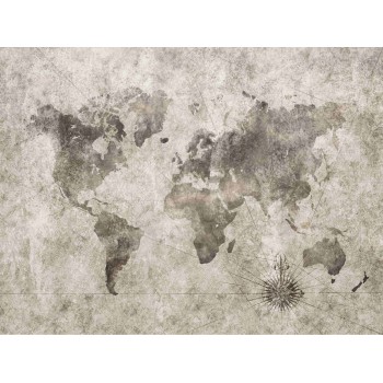 Wall Art Orginals Grunge World Map 400x300cm
