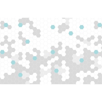 Wall Art Orginals Hex Me Blue 400x300cm