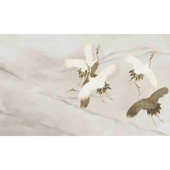Wall Art Orginals Ivory Tsuru 500x300cm