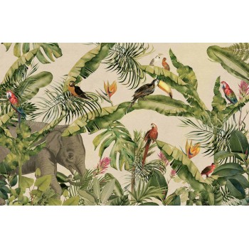 Wall Art Orginals Jungle Vivid bez slonia 500x300cm