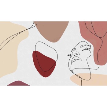 Wall Art Orginals LAYLA MAROON 500x300cm