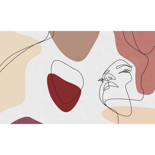Wall Art Orginals LAYLA MAROON 500x300cm Wall Art Orginals LAYLA MAROON 500x300cm
