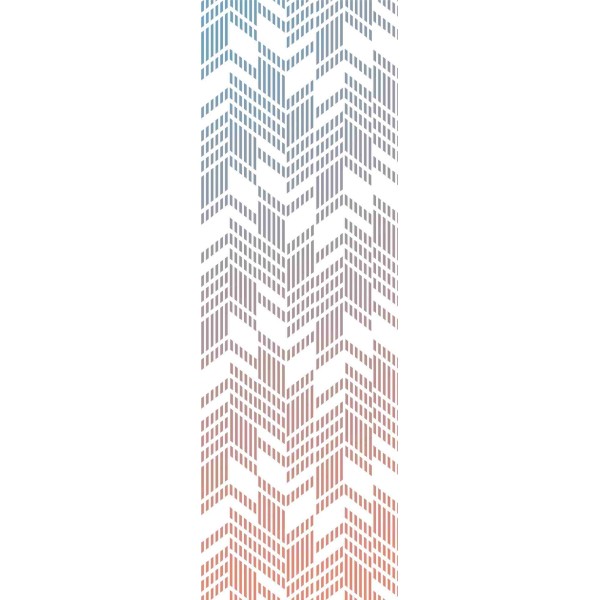 Wall Art Orginals Line-up Coral Ombre 100x300cm Wall Art Orginals Line-up Coral Ombre 100x300cm