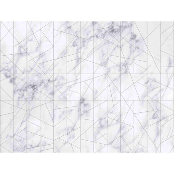 Wall Art Orginals Marble Veins Silver 400x300cm