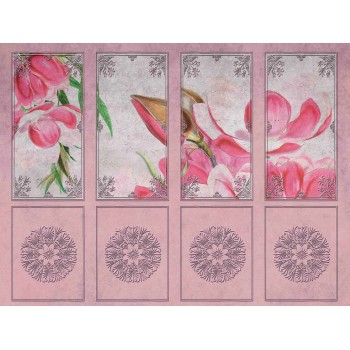 Wall Art Orginals Refined Pink Magnolia 400x300cm
