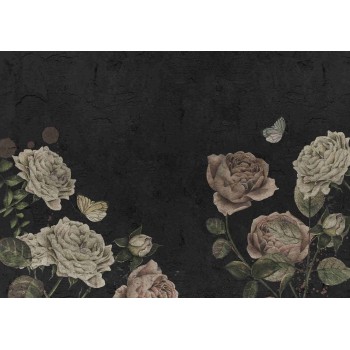 Wall Art Orginals Rose Dream Black 400x300cm