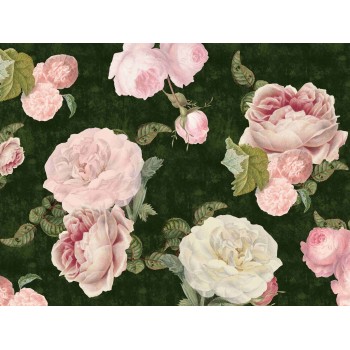 Wall Art Orginals Roses Dark Green 400x300cm