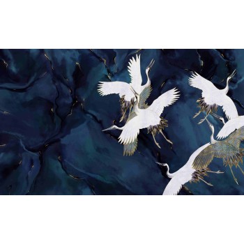 Wall Art Orginals ROYAL TSURU 500x300cm