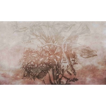 Wall Art Orginals Rust Ombre Flower 500x300cm