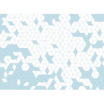 Wall Art Orginals Shapes Fusion Blue 400x300cm