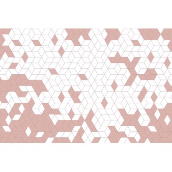 Wall Art Orginals Shapes Fusion Dirty Pink 400x300 cm