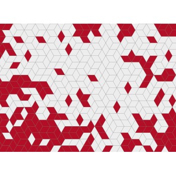 Wall Art Orginals Shapes Fusion Maroon 400x300cm