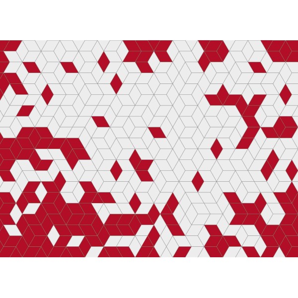 Wall Art Orginals Shapes Fusion Maroon 400x300cm Wall Art Orginals Shapes Fusion Maroon 400x300cm
