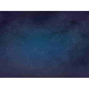 Wall Art Orginals Starry Night White 400x300 cm