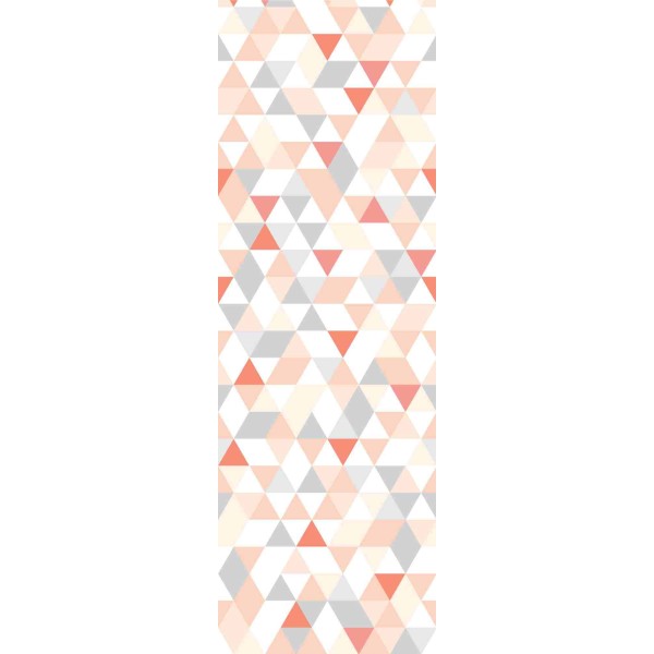 Wall Art Orginals Triangles Coctail Coral 100x300cm Wall Art Orginals Triangles Coctail Coral 100x300cm