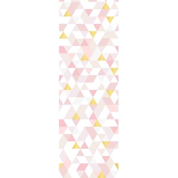 Wall Art Orginals Triangles Coctail Pink_Gold 100x300cm