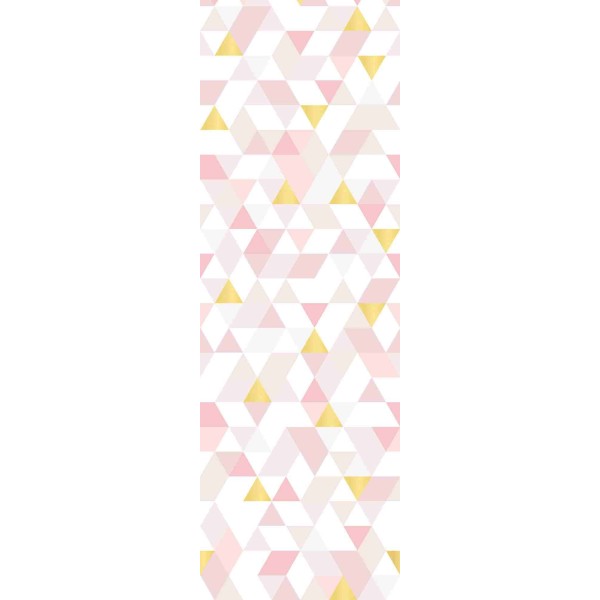 Wall Art Orginals Triangles Coctail Pink_Gold 100x300cm Wall Art Orginals Triangles Coctail Pink_Gold 100x300cm