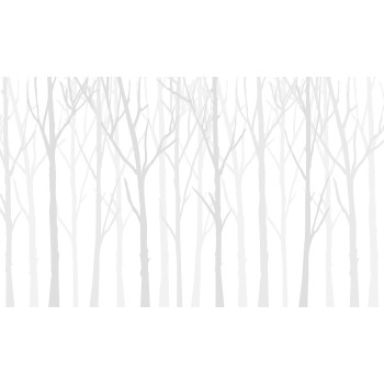 Wall Art Orginals Zimowy Las White 400x300cm