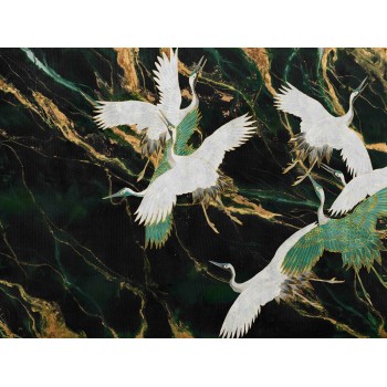 WALL ART Emerald Tsuru