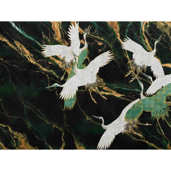 WALL ART Emerald Tsuru WALL ART Emerald Tsuru