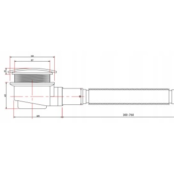 Brodzik prostokątny 120x70 ST05E white biały syfon 5cm slim