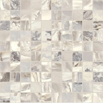 Creative Design Florim ONYX&MORE WHITE BLEND GLO MOSAICO 3X3 767759