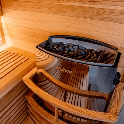 Sauna FIŃSKA BERGEN 150x120cm HARVIA 6KW 3-4 osobowa wysokotemperaturowa Hydrosan