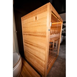 Sauna FIŃSKA BERGEN 150x120cm HARVIA 6KW 3-4 osobowa wysokotemperaturowa Hydrosan