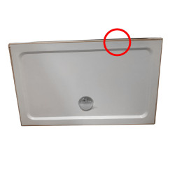 Brodzik prostokątny 130x80 ST03D white biały syfon 5cm slim POWYSTAWOWY 100