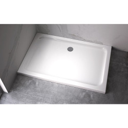 Brodzik prostokątny 130x80 ST03D white biały syfon 5cm slim POWYSTAWOWY 100