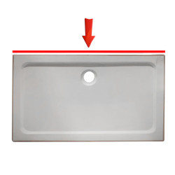 Brodzik prostokątny 130x80 ST03D white biały syfon 5cm slim POWYSTAWOWY 81