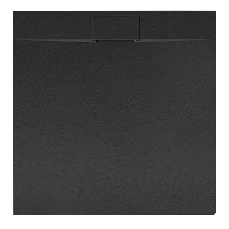 Brodzik prysznicowy Kamienny kwadratowy MIKO 100x100x2,6 czarny z syfonem Brodzik prysznicowy Kamienny kwadratowy MIKO 100x100x2,6 czarny z syfonem