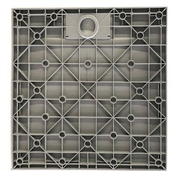 Brodzik prysznicowy Kamienny kwadratowy MIKO 100x100x2,6 czarny z syfonem