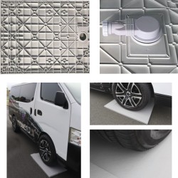 Brodzik prysznicowy Kamienny kwadratowy MIKO 100x100x2,6 czarny z syfonem