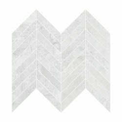 P?ytka gresowa Refin RIVER WHITE MOSAICO CHEVRON LUCIDO R 26x32,5 cm
