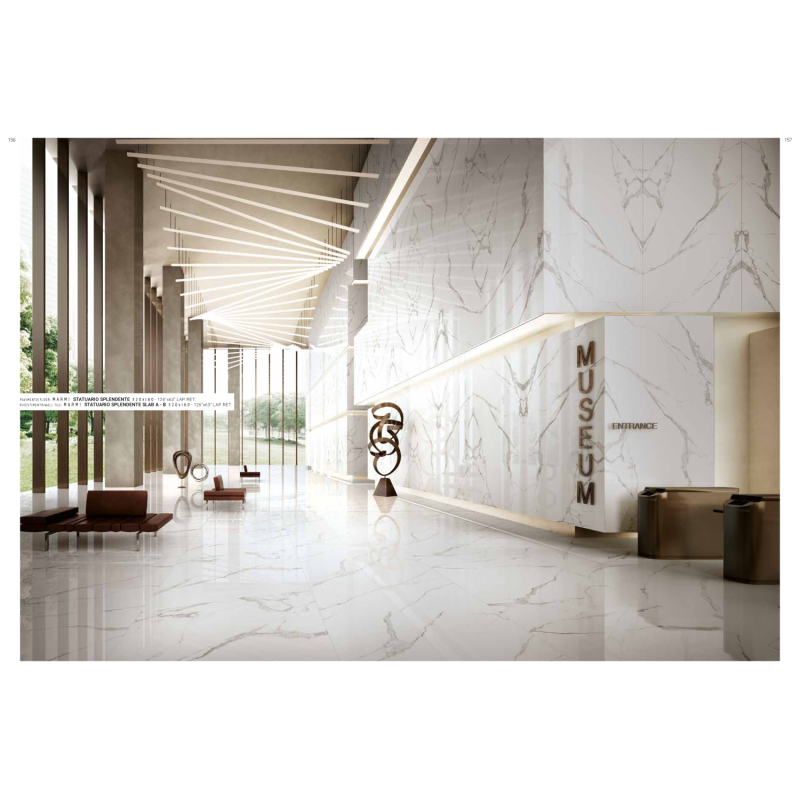 Płytka wielkoformtowa AVA 120X240 STATUARIO SPLENDENTE SLAB A LAPP 087029 Płytka wielkoformtowa AVA 120X240 STATUARIO SPLENDENTE SLAB A LAPP 087029
